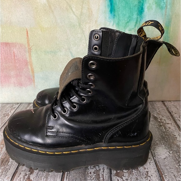RESOLD♦️DOC MARTENS Jadon Boots in Hipster Paint Splattered Condition - Picture 10 of 12